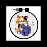 Katinėlis (7 cm) - Siuvinėjimo kryželiu Rinkinys DIMENSIONS
