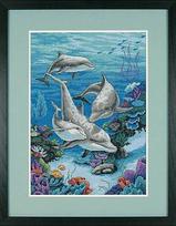 Delfinai (25 x 36 cm) - Siuvinėjimo kryželiu Rinkinys DIMENSIONS