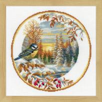 Plate with Great Tit siuvinėjimo rinkinys iš RIOLIS Nr.: 1692