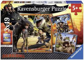 Puzzle 3x49 How to Train Your Dragon - RAVENSBURGER dėlionė