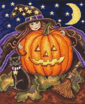 Pumpkin Girl SLETI992 - siuvinėjimo kryželiu rinkinys