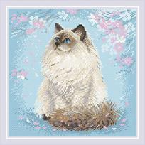Meow-Zen  - Deimantinės Mozaikos rinkinys iš RIOLIS Nr.: AM0056