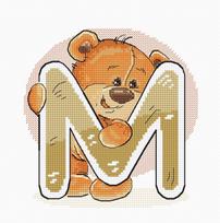 Letter M  SB1214 - siuvinėjimo kryželiu rinkinys