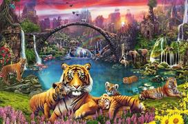 Puzzle 3000 Tiger in Paradise Lagoon - RAVENSBURGER dėlionė