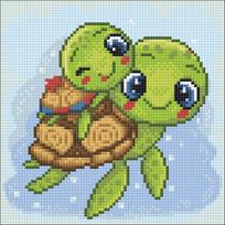Little Turtles 20х20 Deimantinio Paveikslo komplektas Cs2536