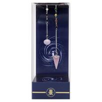 Premium Rose Quartz Chakra Pendulum Švytuoklė