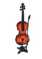 Mini smuikas 13 cm – rankų darbo kolekcinė dekoracija muzikos gerbėjams