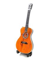 Kolekcinė mini klasikinė gitara 15 cm, raudonmedžio, flamenko stiliaus