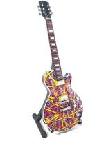 Mini gitara Greta Van Fleet – Jake Kiszka, rankų darbo, medinė, su stovu