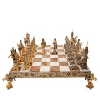 MEDICI VS PAZZI - dvi svarbiausios šeimos Florencijoje (1478): šachmatai dengti 24K auksu