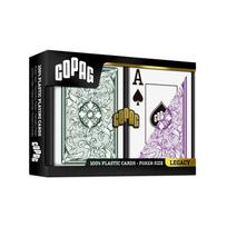 Legacy 2-jų plastikinių pokerio dydžio žaidimo kortų kaladžių rinkinys Copag I