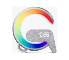 Immax 08987L-LEDRGB Pritemdomas šviestuvas Su žadintuvas ir Qi įkrovimas 30W/230V sidabras