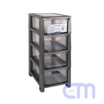 Komoda Tontarelli Linea mini, 20 x 28,3 x 43,8 cm, pilka