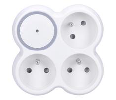 Solight PO29 - Kištukinis lizdas su apsauga nuo viršįtampių 230V/16A 3Z balta