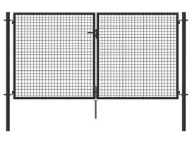 Dvigubi vartai, karštai cinkuoti, rudos sp., 1500 x 4000 mm