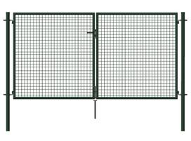 Dvigubi vartai, karštai cinkuoti Comfort, žalios sp., 1500 x 4000 mm