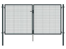 Dvigubi vartai, karštai cinkuoti Comfort, pilkos sp., 1500 x 4000 mm