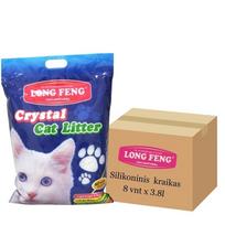 Long Feng Silikoninis kačių kraikas be aromato 8 x 3.8 L