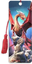 3D knygos skirtukas „Raudonas drakonas”
