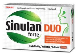 Maisto papildas kvėpavimui ir imunitetui Sinulan Duo Forte, 15 tab.