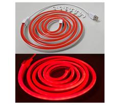 LED Lankstus juostelė NEON LED/5V USB 1,8 m raudona