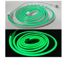 LED Lankstus juostelė NEON LED/5V USB 1,8 m žalia