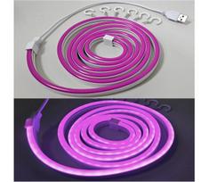 LED Lankstus juostelė NEON LED/5V USB 1,8 m violetinė