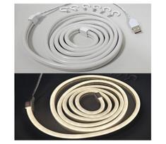 LED Lankstus juostelė NEON LED/5V USB 1,8 m balta