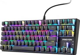 PREYON Red Blitz Claw TKL laidinė mechaninė klaviatūra (US, Gateron Red)