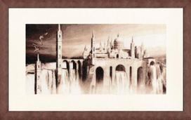 Siuvinėjimo rinkinys „Pilis ant vandens“ (26,8 x 52,8 cm)