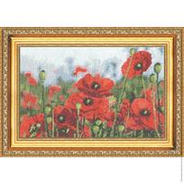Siuvinėjimo rinkinys „Aguonų laukas“ (19 x 32 cm)