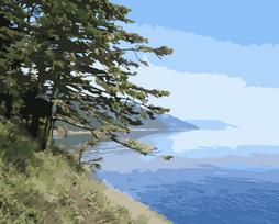 Tapybos Pagal Skaičius Rinkinys - Lake Baikal, Listvyanka 40x50 cm A025