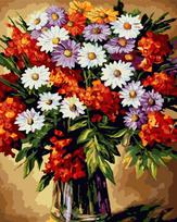 Tapybos Pagal Skaičius Rinkinys - Colourful Bouquet 40x50 cm B042