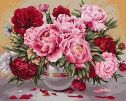 Tapybos Pagal Skaičius Rinkinys - Garden Peonies 40x50 cm B057