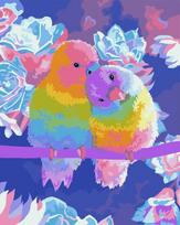 Tapybos Pagal Skaičius Rinkinys - Parrots in Love 40x50 cm H065