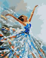 Tapybos Pagal Skaičius Rinkinys - Ballerina 40x50 cm J001