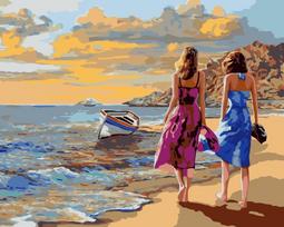 Tapybos Pagal Skaičius Rinkinys - Beach Walk 40x50 cm J017