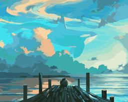 Tapybos Pagal Skaičius Rinkinys - Sky for Dreamers 40x50 cm K003