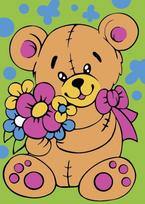 Tapybos pagal skaičius rinkinys: Care Bear  16.5x13 cm MINI108