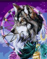 Tapybos pagal skaičius rinkinys: Wolf spirit 40x50 cm R028