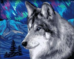 Tapybos pagal skaičius rinkinys: Polar wolf 40x50 cm H150