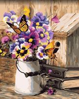 Tapybos pagal skaičius rinkinys: Countryside bouquet 40x50 cm B129