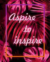 Tapybos pagal skaičius rinkinys: T002  Aspire to inspire 40*50