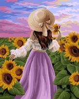 Tapybos pagal skaičius rinkinys: J043 In sunny flowers 40*50