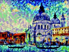 Tapybos pagal skaičius rinkinys: Colourful Venice 40x50 cm C040