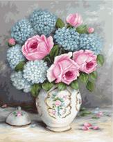 Roses and Hydrangeas SBA2322 - siuvinėjimo kryželiu rinkinys