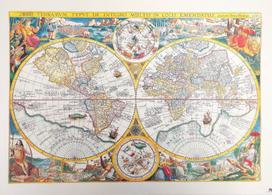 Senovinis pasaulio žemėlapis „Orbis Terrarum“, Plancius (1594) – reprodukcija
