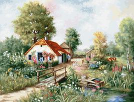 Village Landscape SBU4011 - siuvinėjimo kryželiu rinkinys