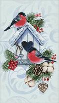 Winter bullfinches 40х70 Deimantinio Paveikslo komplektas Cs2584
