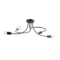 Lubinis šviestuvas LEVAR 4, 4xE27, max 15 W LED, juodas